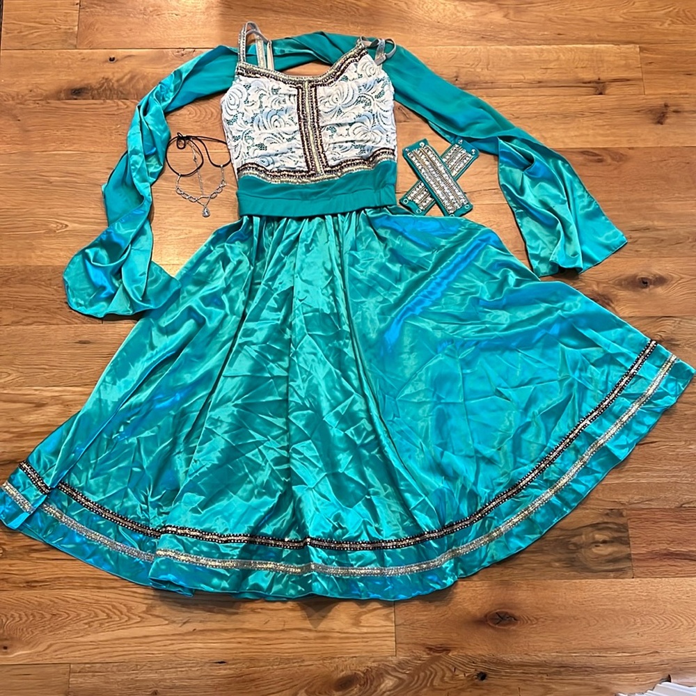 4-Piece Teal Dance Costume